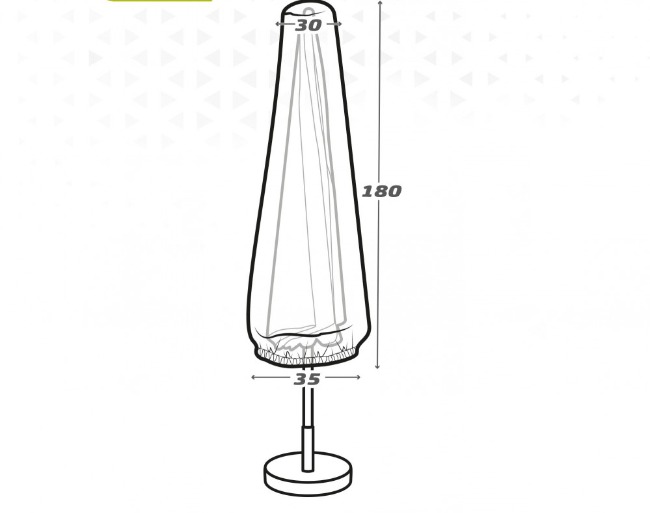 Fodral till Parasoll Aktive 35 x 190 x 1 cm (6 antal) - 5