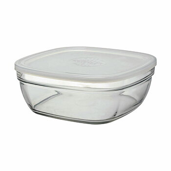 Fyrkantig matlåda med lock Duralex FreshBox 3 L 23 x 23 x 9 cm (4 antal)