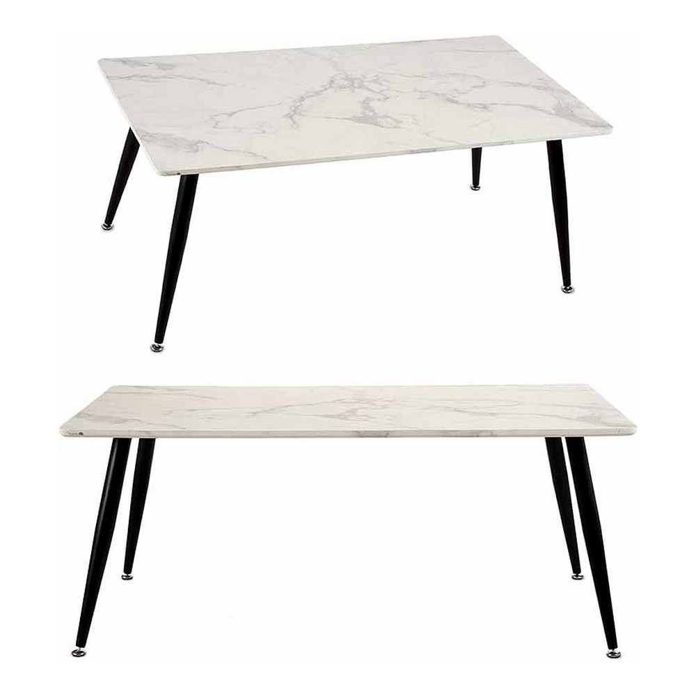 Soffbord Gift Decor Vit Svart 60 x 110 x 45 cm Marmor - 2