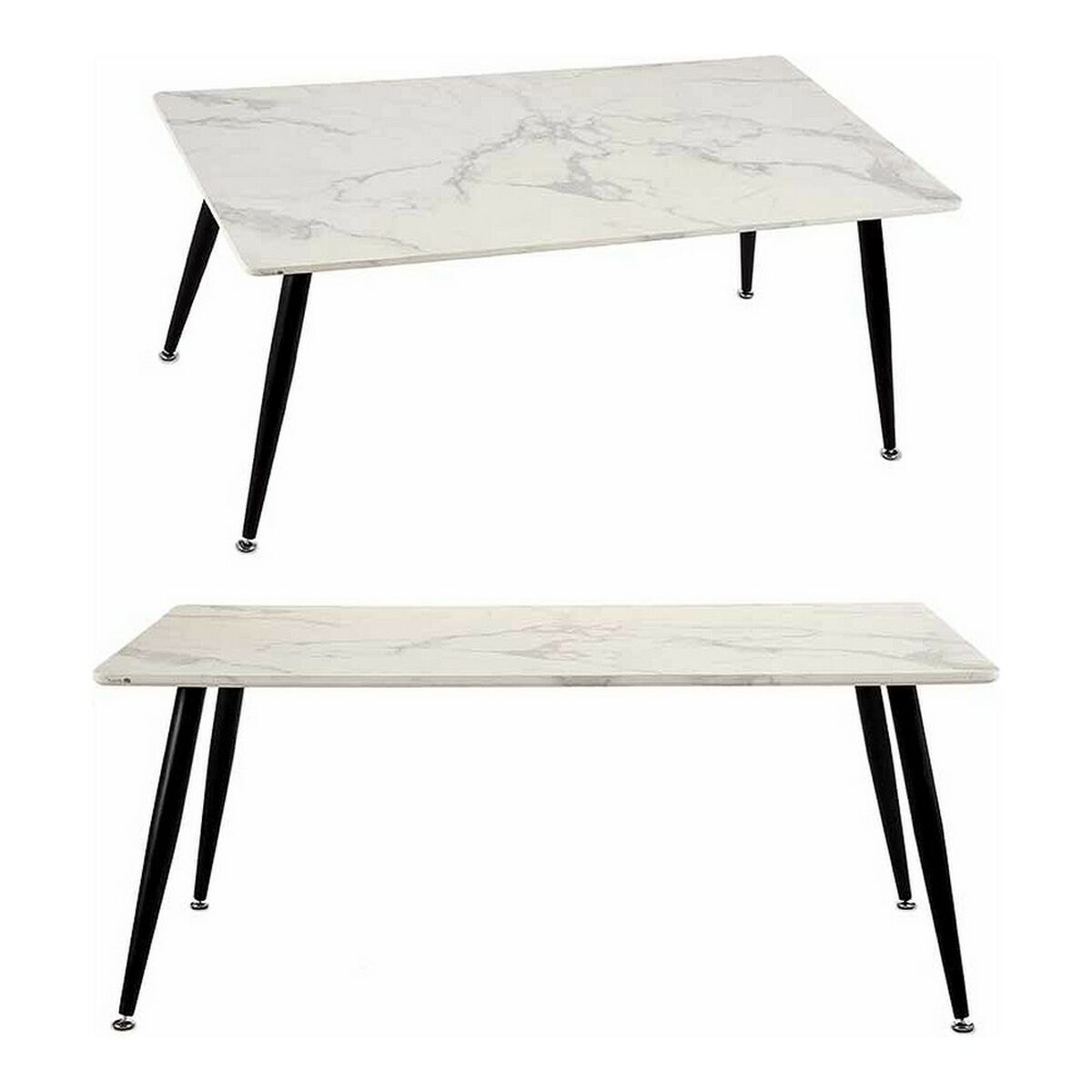 Soffbord Gift Decor Vit Svart 60 x 110 x 45 cm Marmor - 4