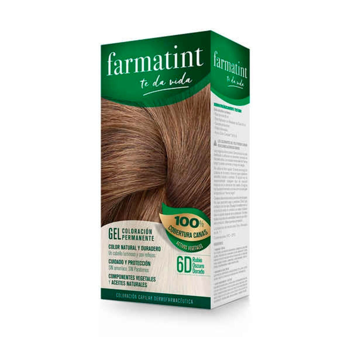 Permanent färg Farmatint 380224 Nº 6d-Rubio Oscuro Dorado (5 antal) - 2