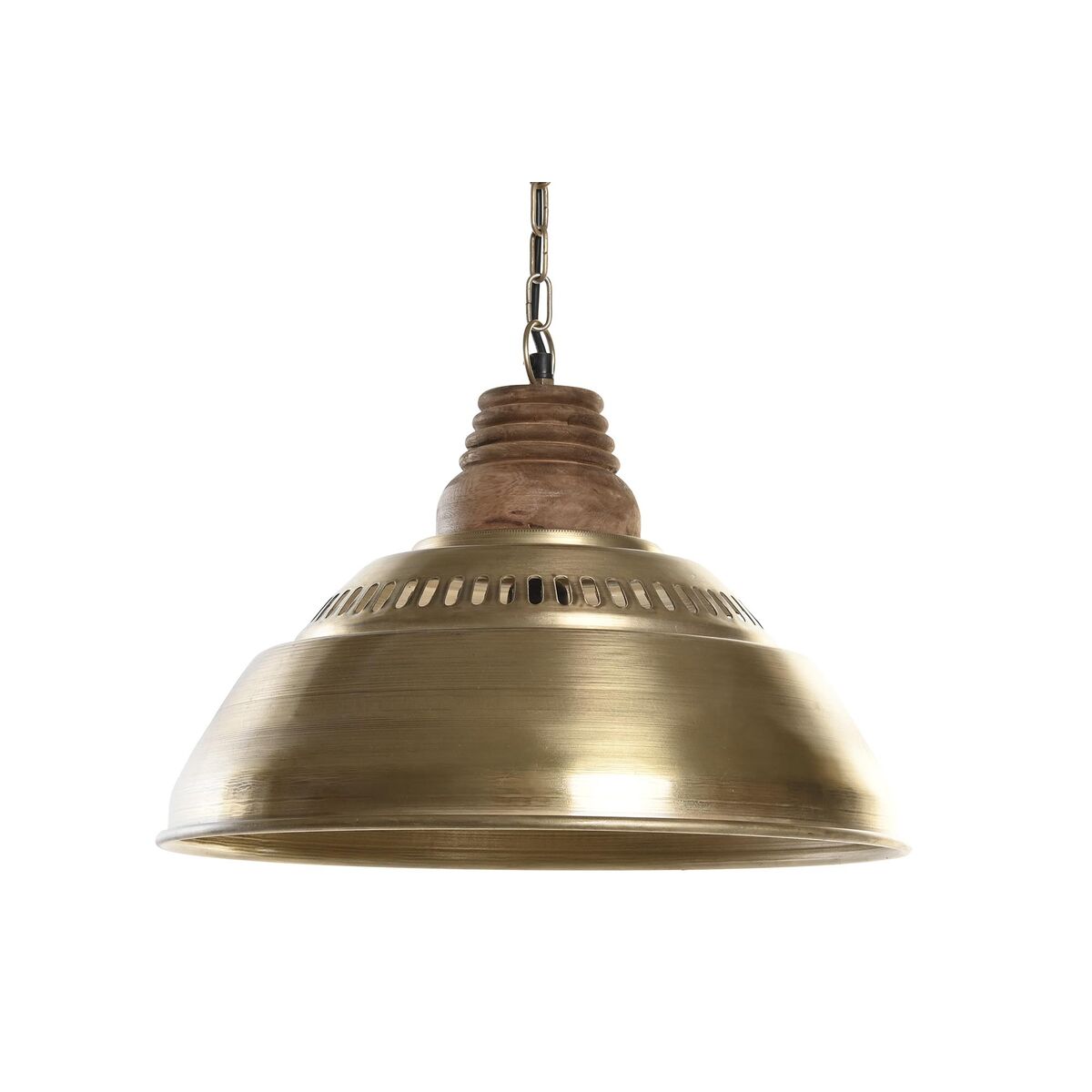 Taklampa DKD Home Decor Brun Gyllene Järn Mangoträ 50 W 43 x 43 x 31 cm - 6