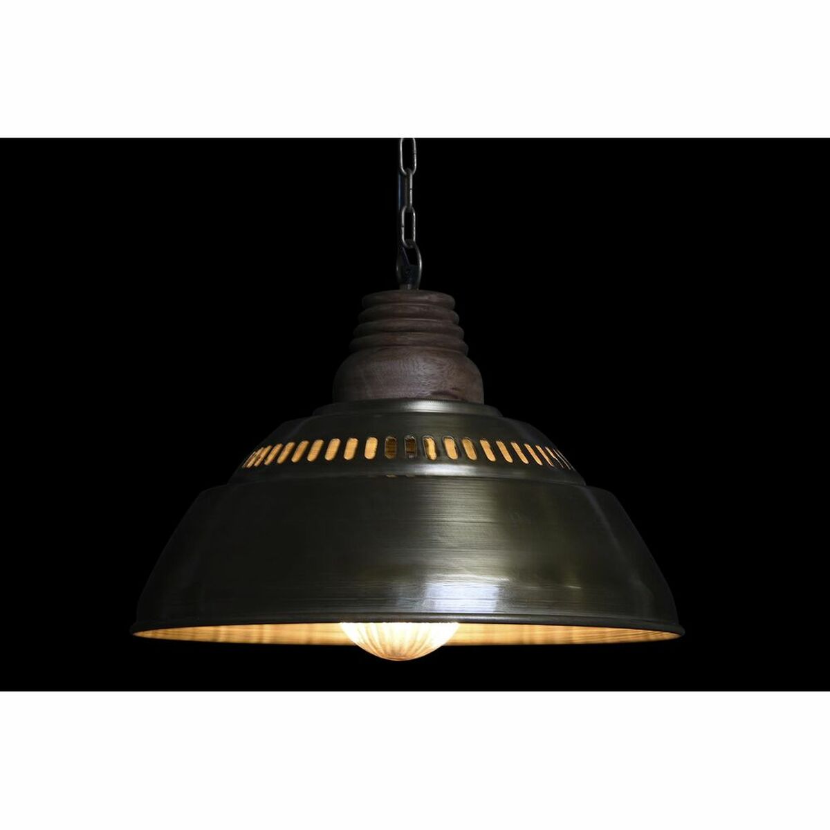 Taklampa DKD Home Decor Brun Gyllene Järn Mangoträ 50 W 43 x 43 x 31 cm - 7