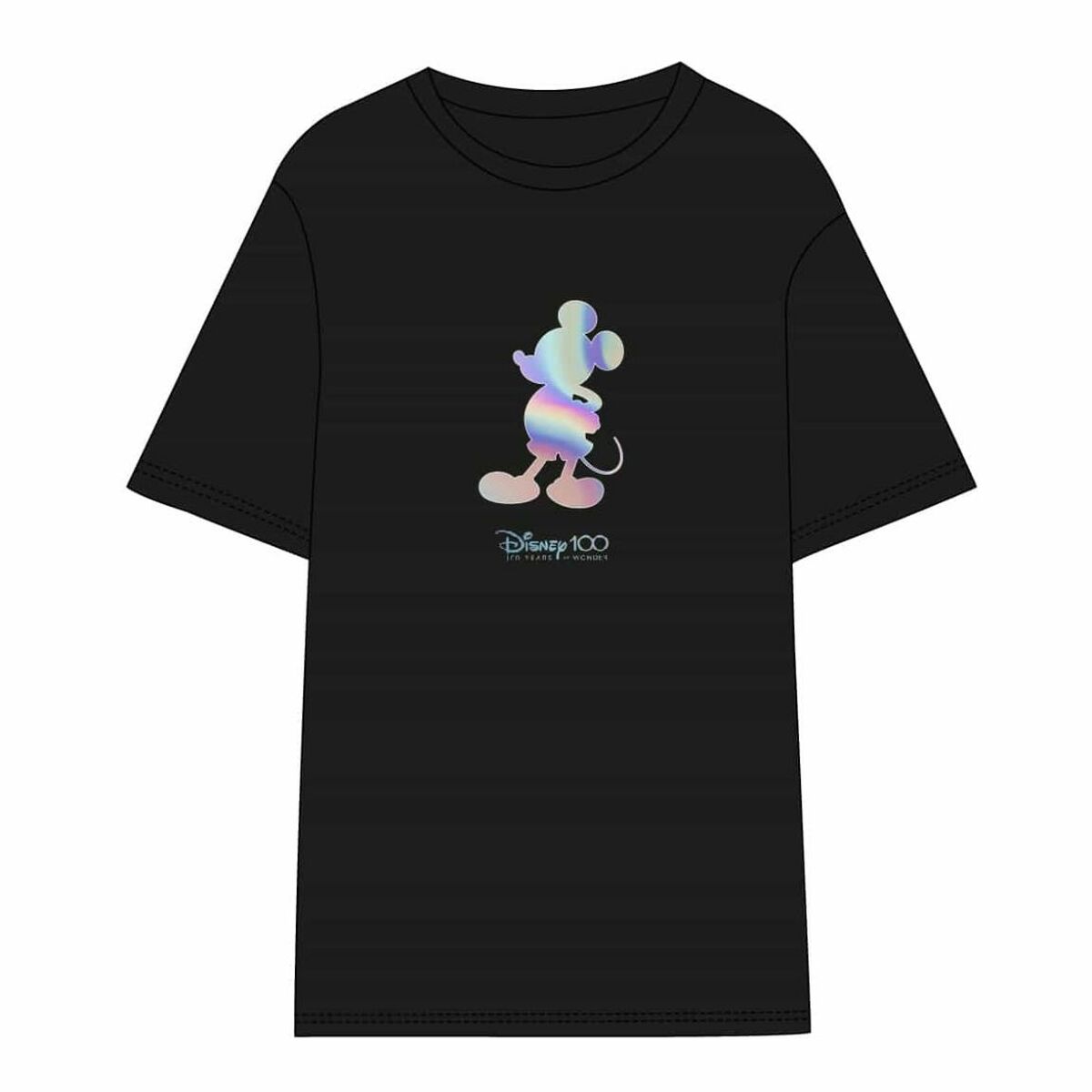 T-shirt med kortärm Herr Disney Svart