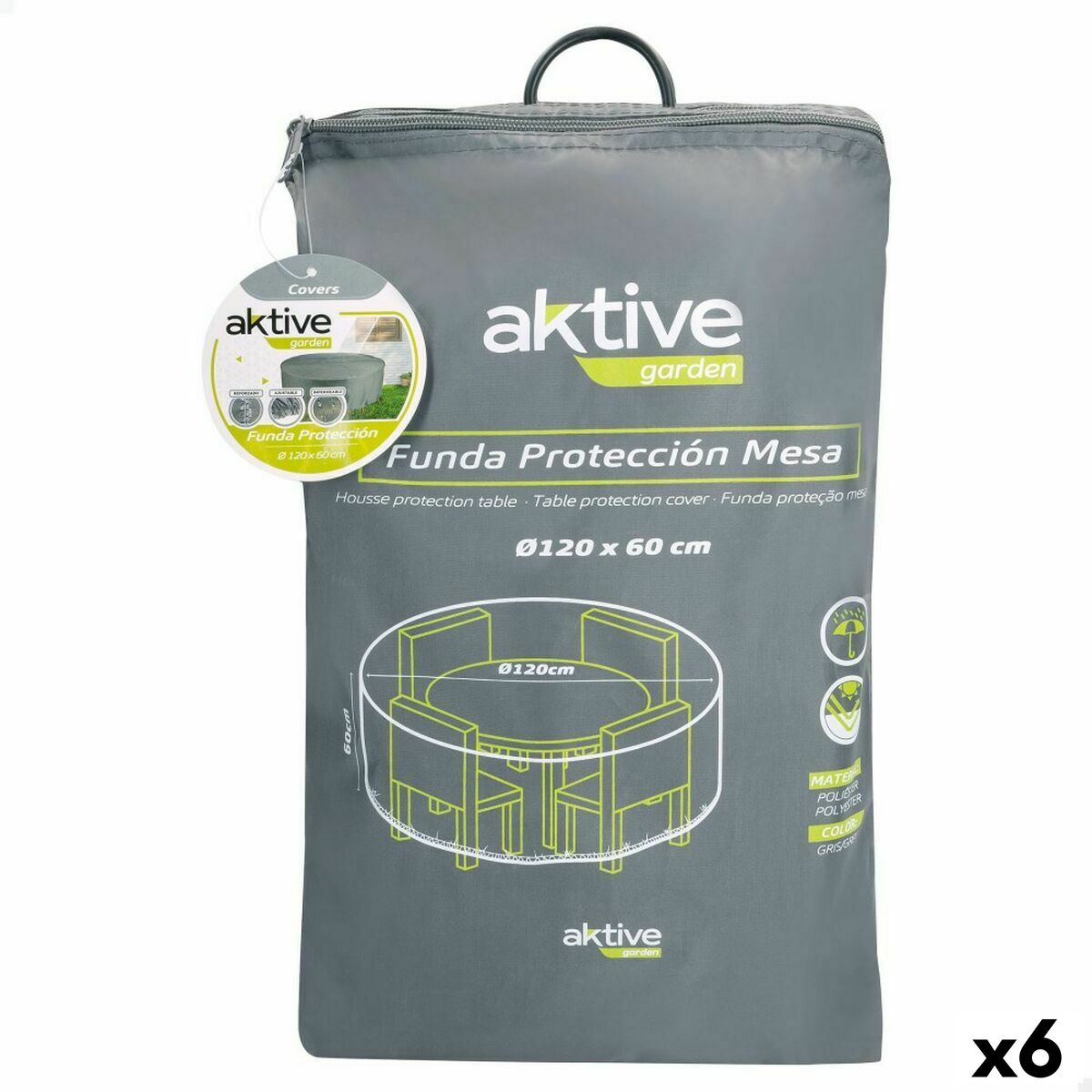 Skyddsväska Aktive Ø 120 cm Bord 120 x 60 x 120 cm (6 antal) - 5