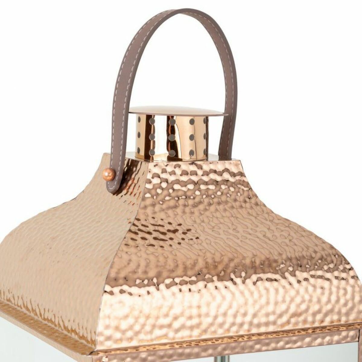 Lykta Alexandra House Living Koppar Glas Rostfritt stål 29 x 70 x 29 cm - 5