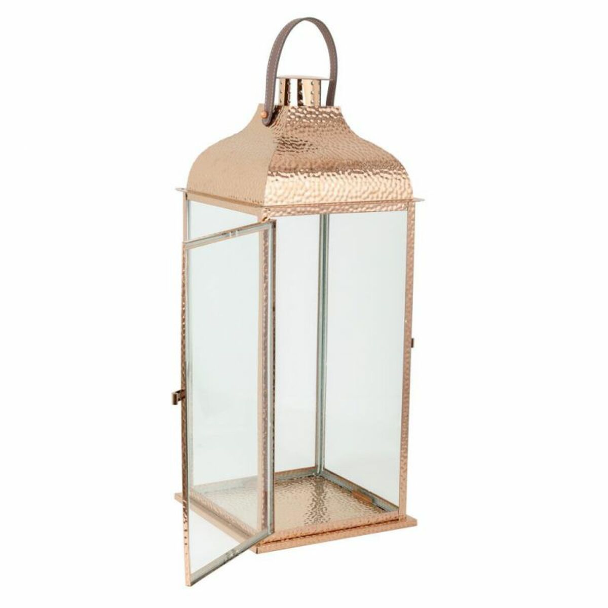 Lykta Alexandra House Living Koppar Glas Rostfritt stål 29 x 70 x 29 cm - 4