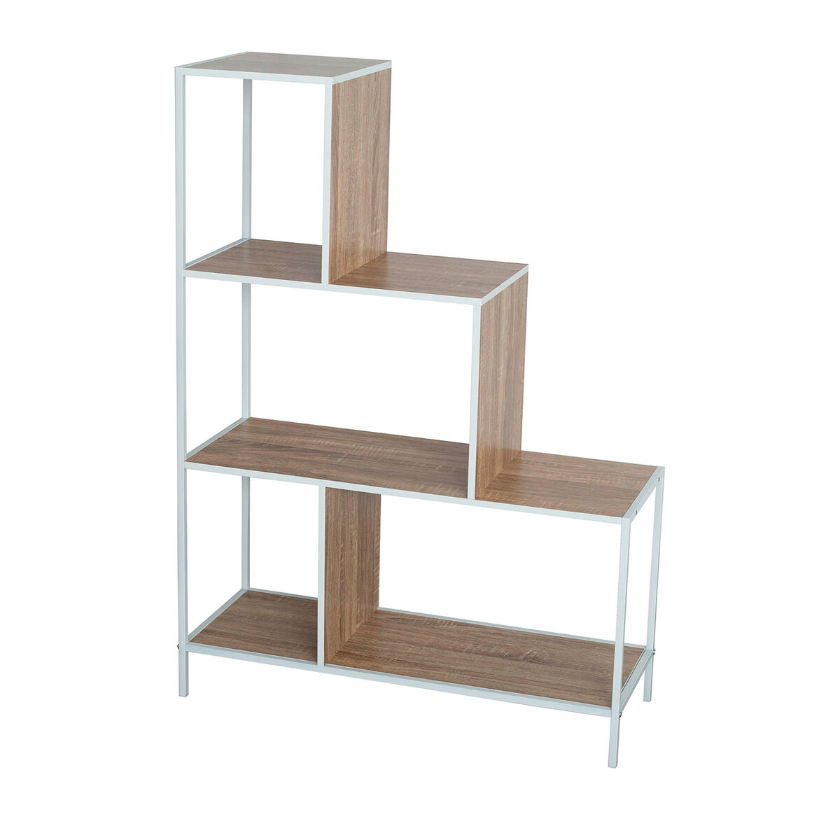 Bokhylla Versa Vit PVC Metall Trä MDF 30 x 112,4 x 80 cm