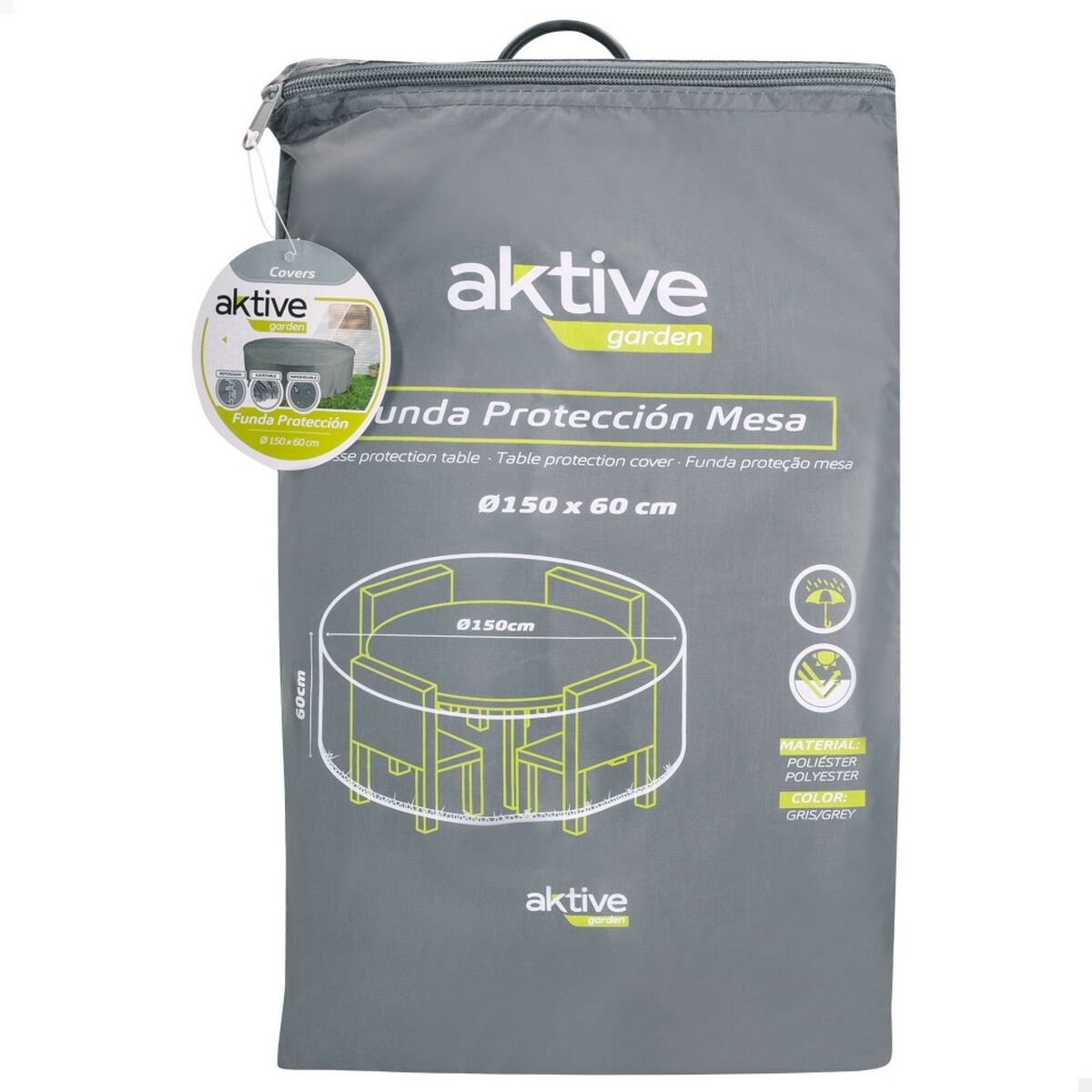 Skyddsväska Aktive Ø 150 cm Bord 150 x 60 x 150 cm (6 antal) - 7