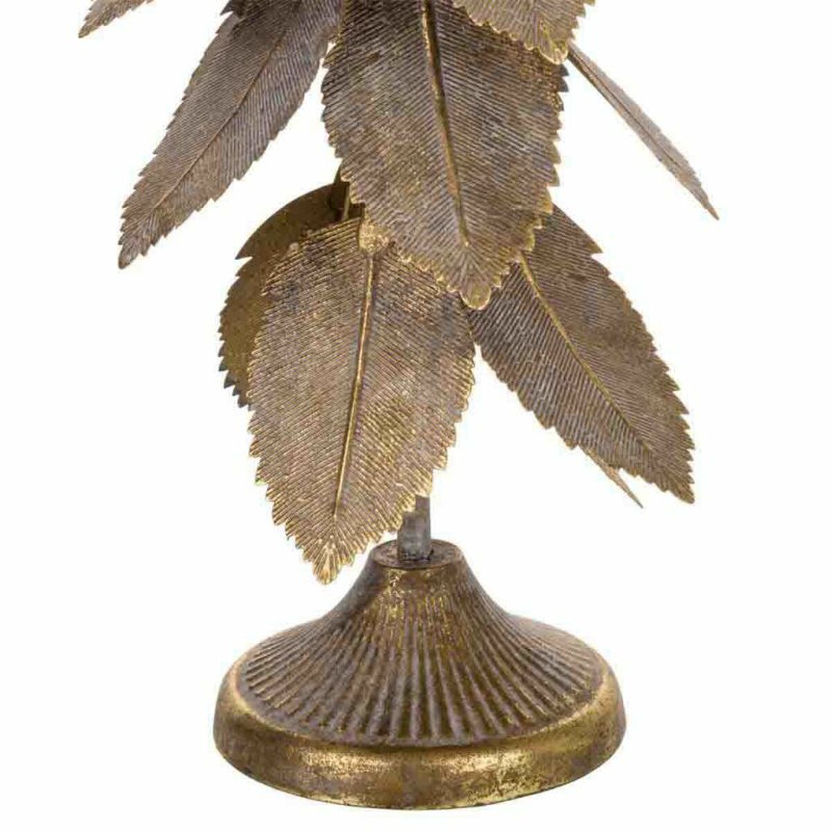 Ljusstake Alexandra House Living Gyllene Järn 19 x 43 x 19 cm Blad - 5