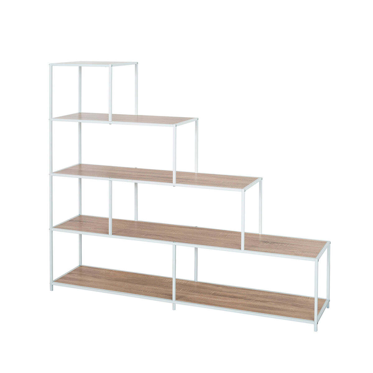Bokhylla Versa Vit PVC Metall Trä MDF 33 x 135 x 150 cm