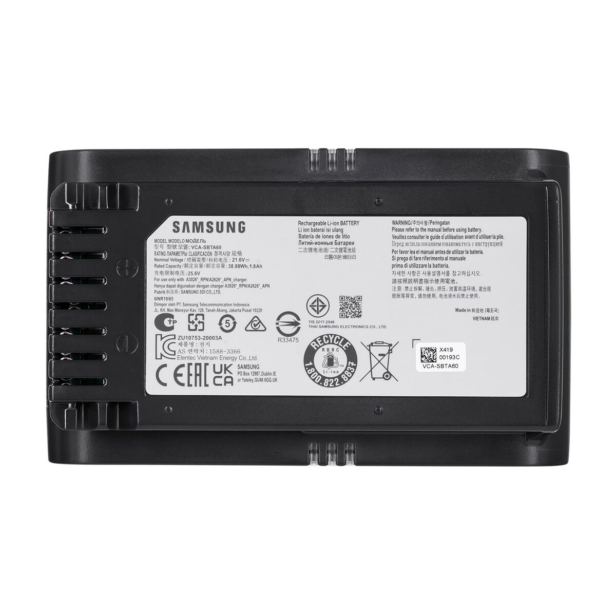 Dammsugarborste Samsung VS20B75ACR5/GE 550 W 25 x 113 x 21,5 cm - 2