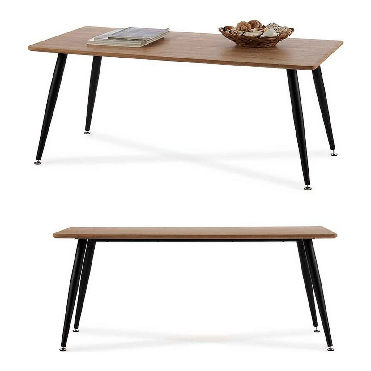 Soffbord Gift Decor Brun Svart Trä 60 x 110 x 45 cm - 4