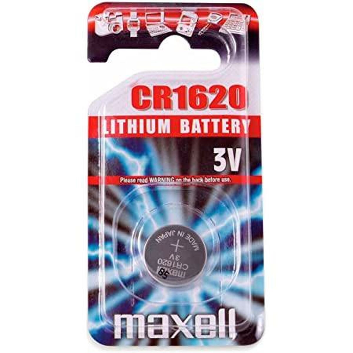 Knappbatteri Maxell 3V CR1620 (10 antal) - 2