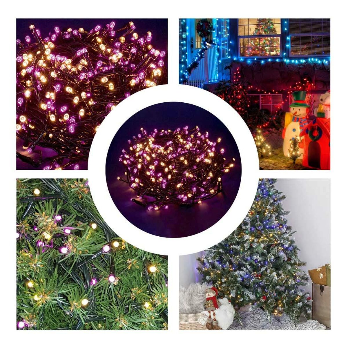 LED-krans 6 W Rosa Varmvit 50 m 25 X 20 X 18 CM - 6