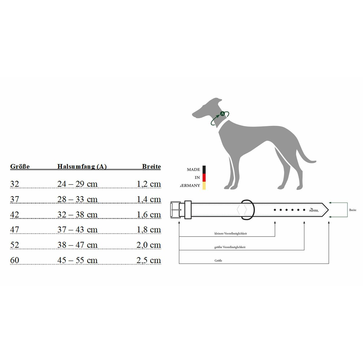Hundhalsband Hunter Aalborg Brun 20 32-38 cm - 6