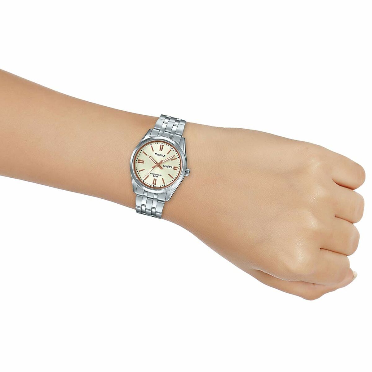 Damklocka Casio LADY DAY & DATE - CHAMPAGNE (Ø 30 mm) - 2