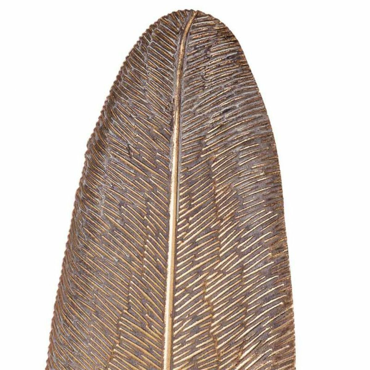 Ljusstake Alexandra House Living Gyllene Järn 16 x 60 x 17 cm Fjädrar - 4