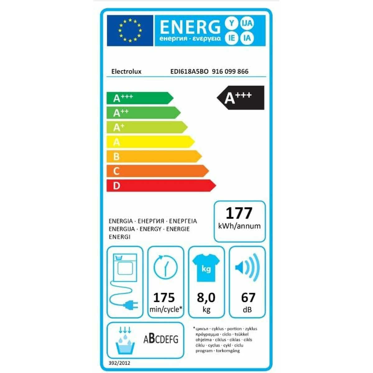 Kondensationstork Electrolux EDI618A5BO - 2