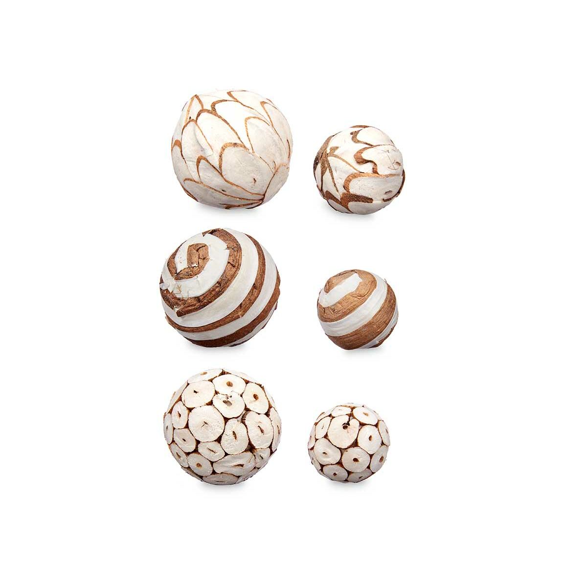 Dekorativa bollar Gift Decor Vit Brun 10 x 20 x 10 cm (12 antal) - 3