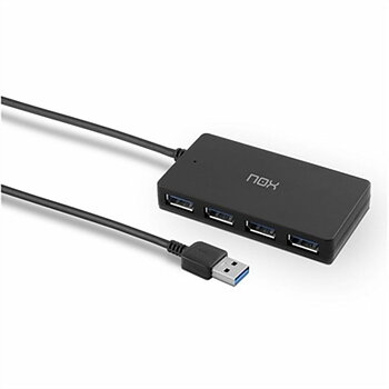 USB-HUB Nox-Xtreme NXLITEHUBONE USB x 4 Svart