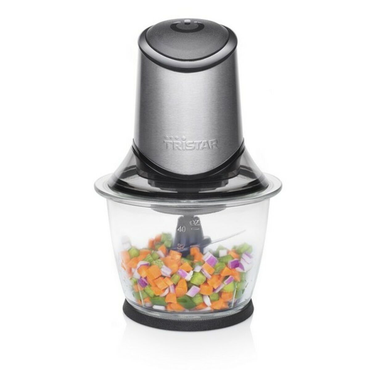 Köttkvarn Tristar BL-4019 Picadora 400 W Svart Grå Glas Rostfritt stål 1,2 L - 2