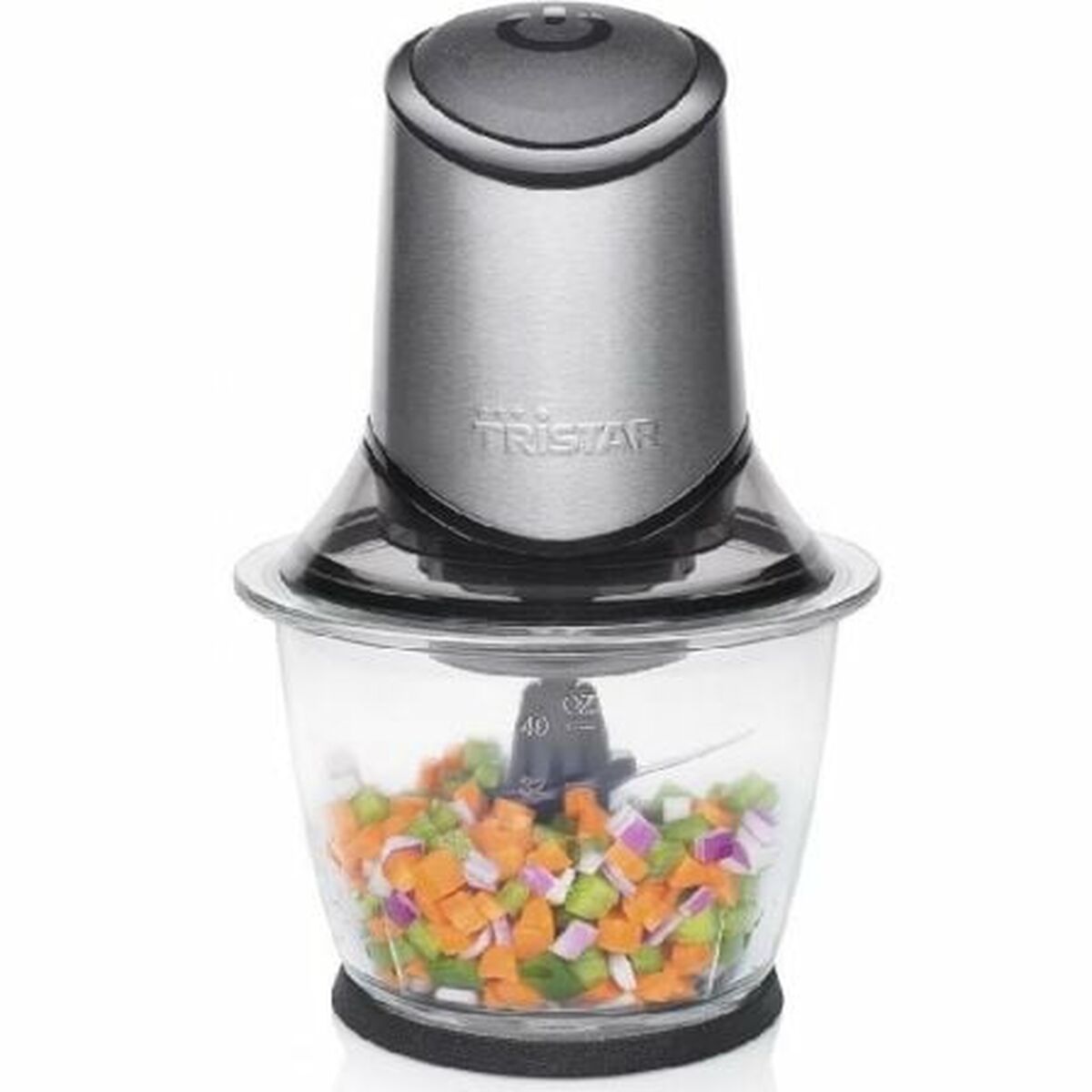 Köttkvarn Tristar BL-4019 Picadora 400 W Svart Grå Glas Rostfritt stål 1,2 L