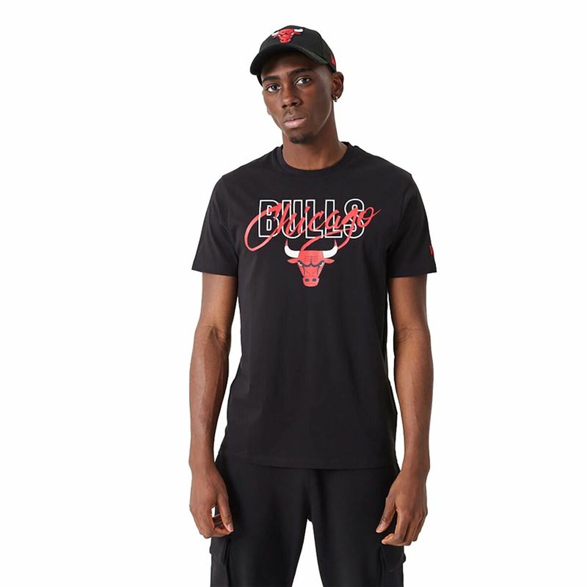 T-shirt med kortärm Herr New Era  Script Chicago Bulls - 2