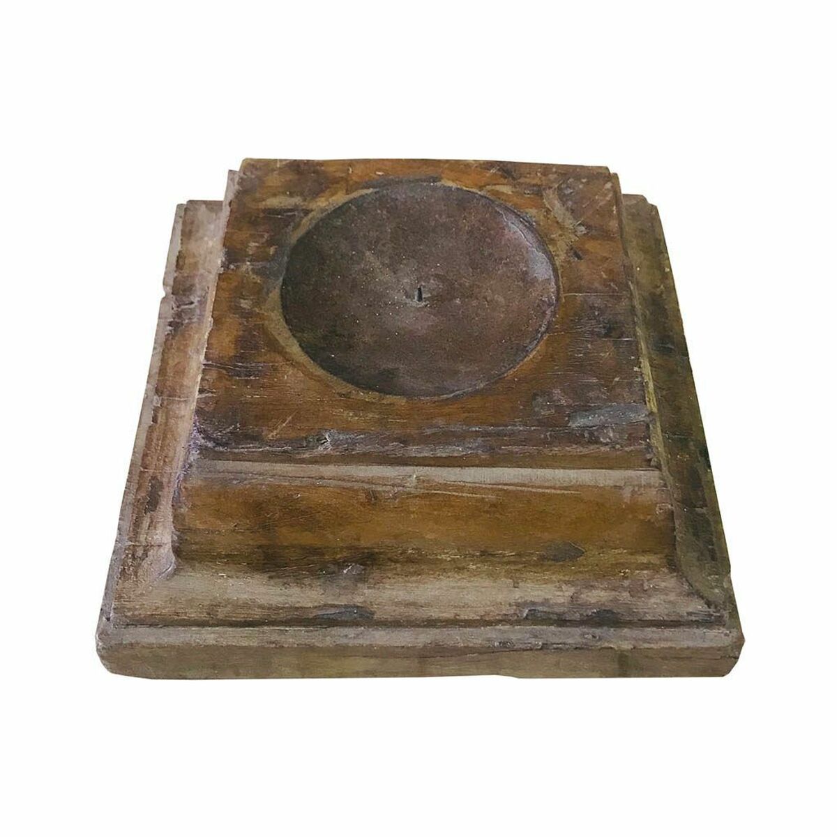 Ljusstake Alexandra House Living Återvunnet Trä 27 x 11 x 27 cm