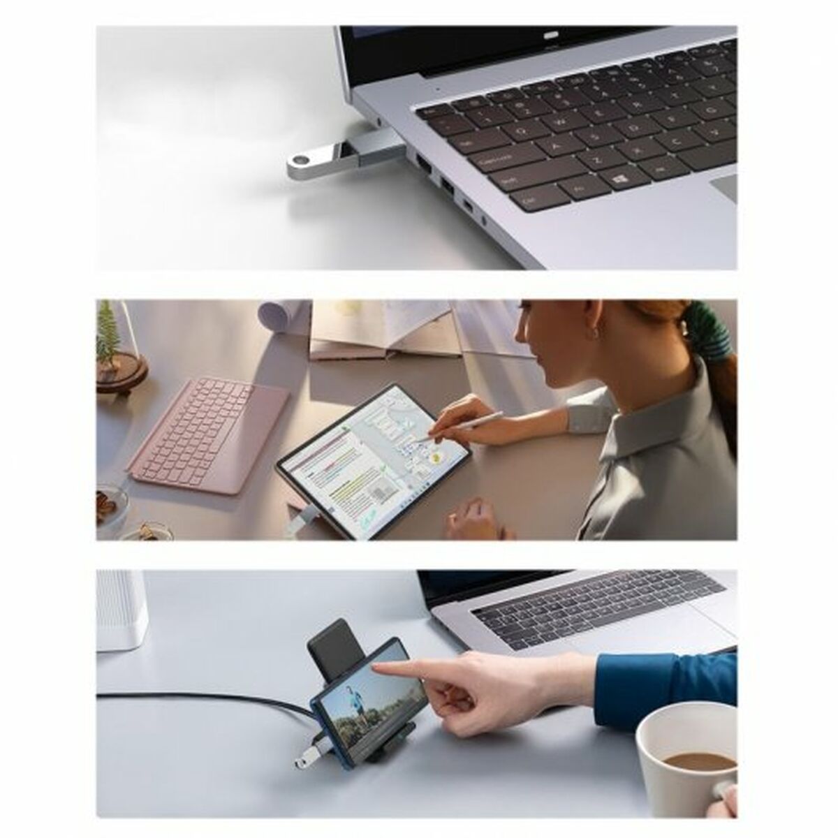 Eladapter PcCom USB-C USB 3.1 - 4