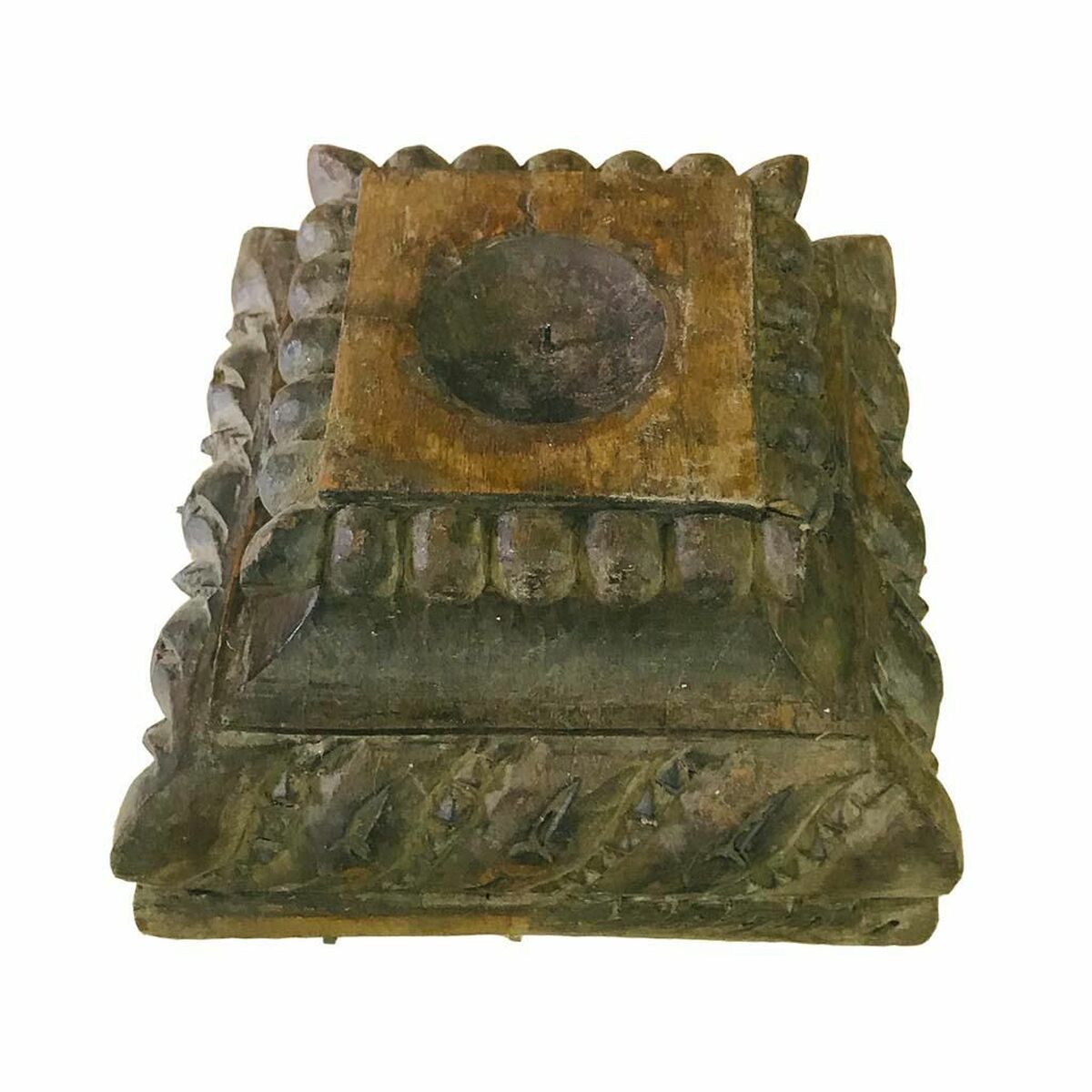 Ljusstake Alexandra House Living Återvunnet Trä 26 x 16 x 25 cm