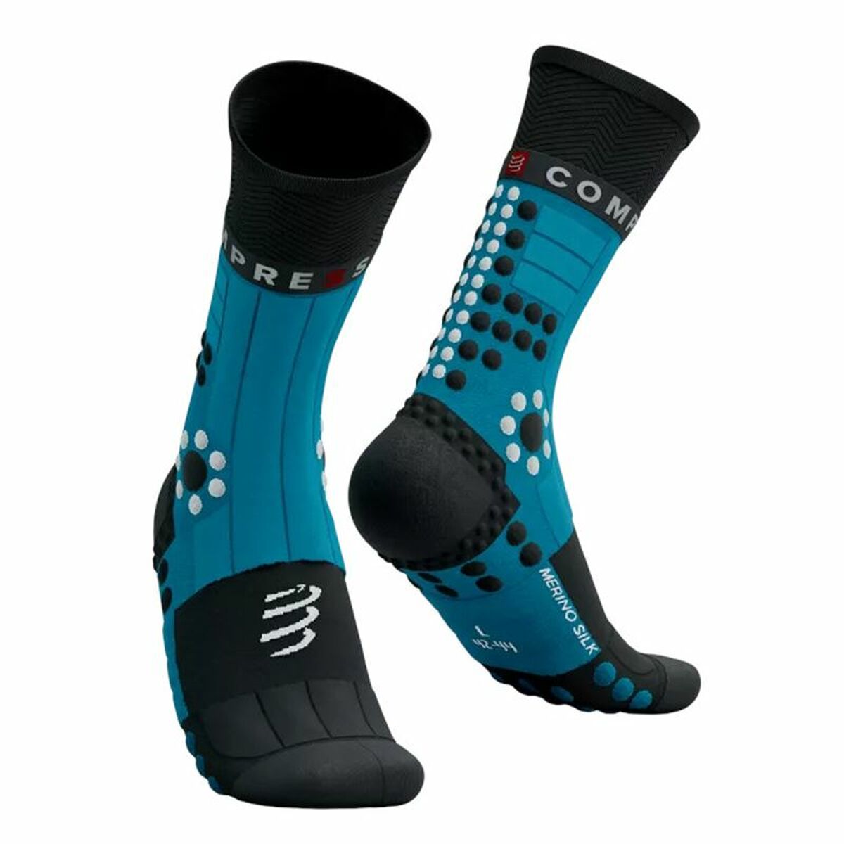 Sportstrumpor Compressport Pro Racing Svart/Blå Svart - 6