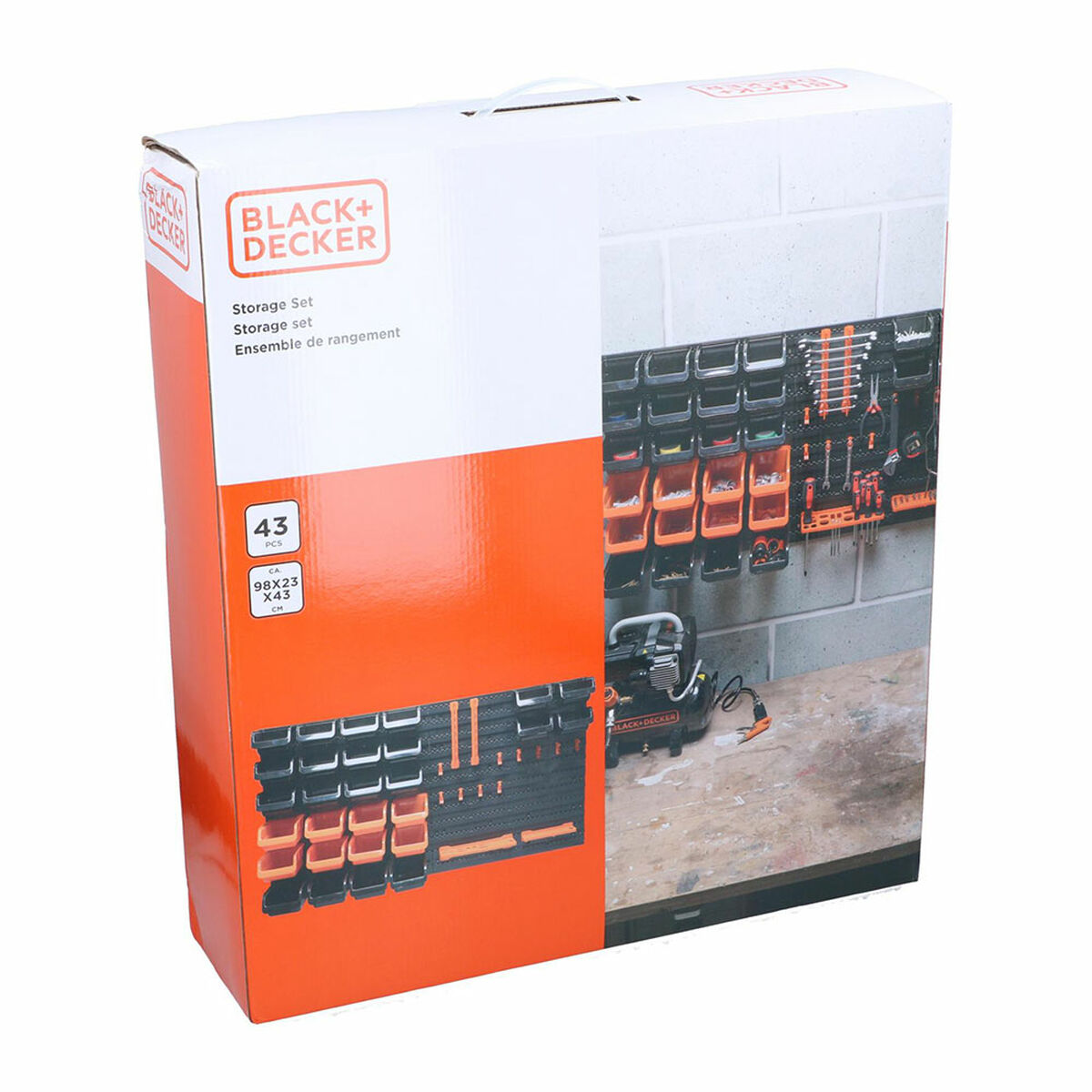 Bokhylla Black & Decker Svart 98 X 23 X 43 CM Plast 43 Delar - 2