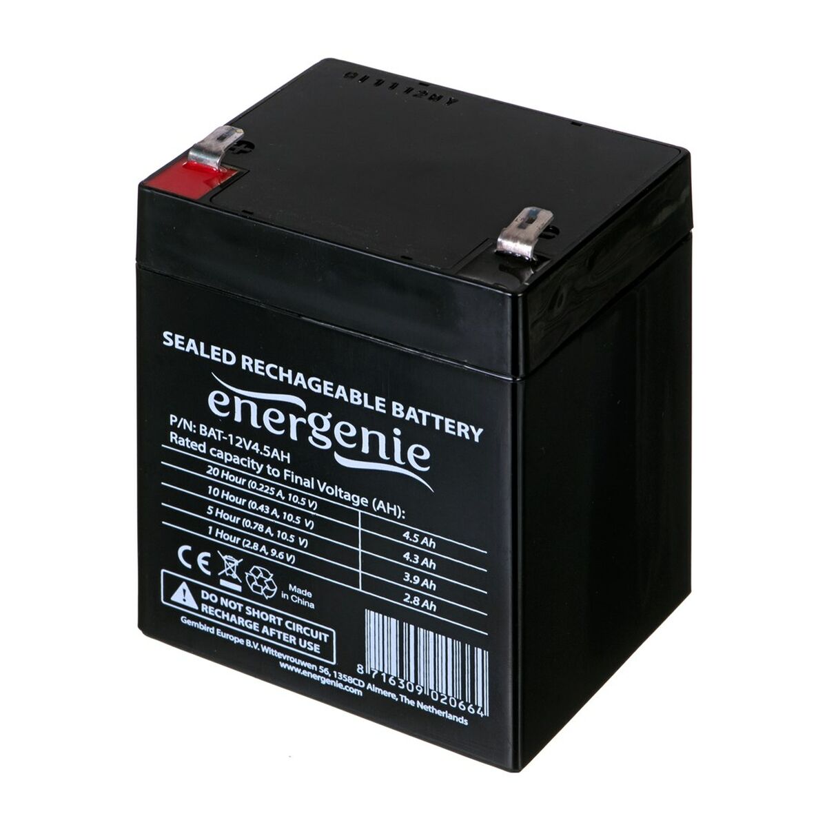 Batteri till System för Avbrottsfri Strömförsörjning UPS GEMBIRD BAT-12V4.5AH 4500 mAh 12 V - 3
