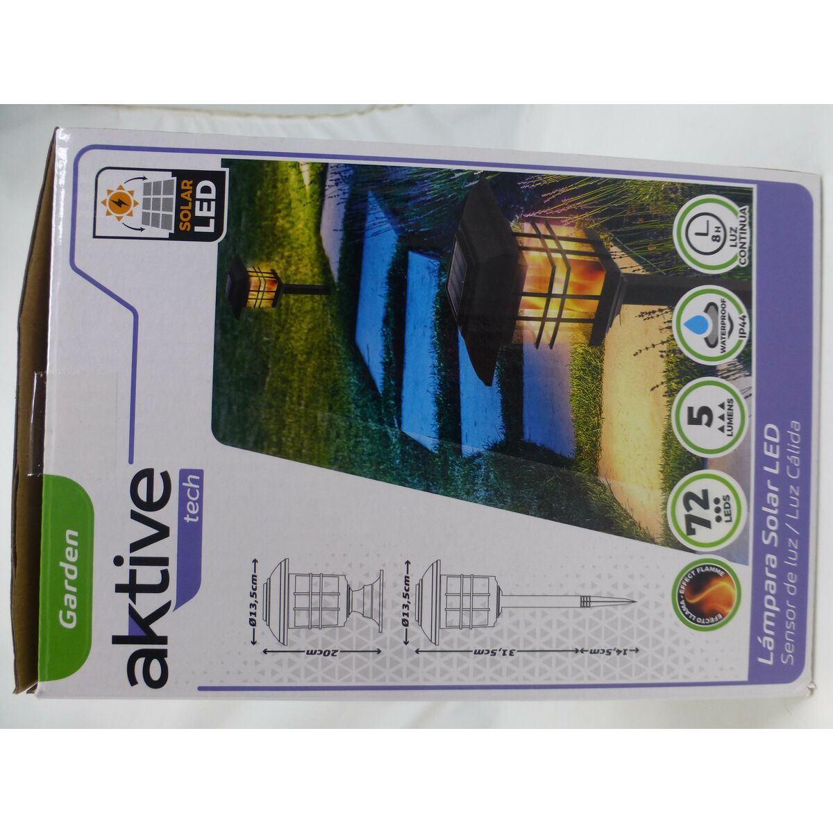 Uppsättning med solcellsstav Aktive Plast 13,5 x 46 x 13,5 cm (4 antal) - 8