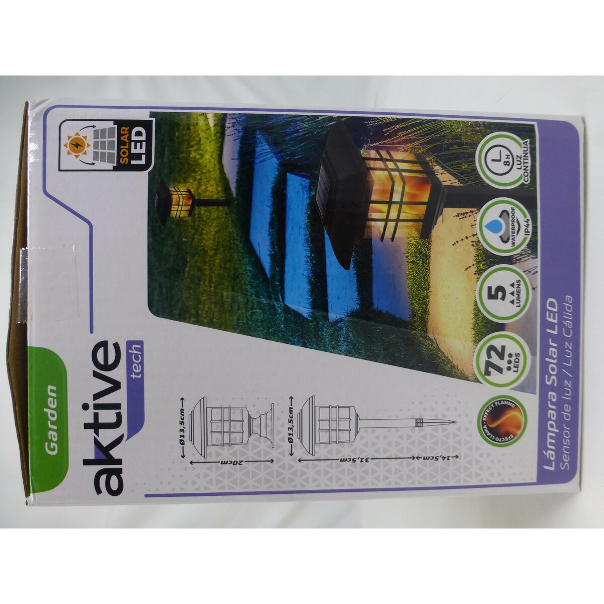 Uppsättning med solcellsstav Aktive Plast 13,5 x 46 x 13,5 cm (4 antal) - 9