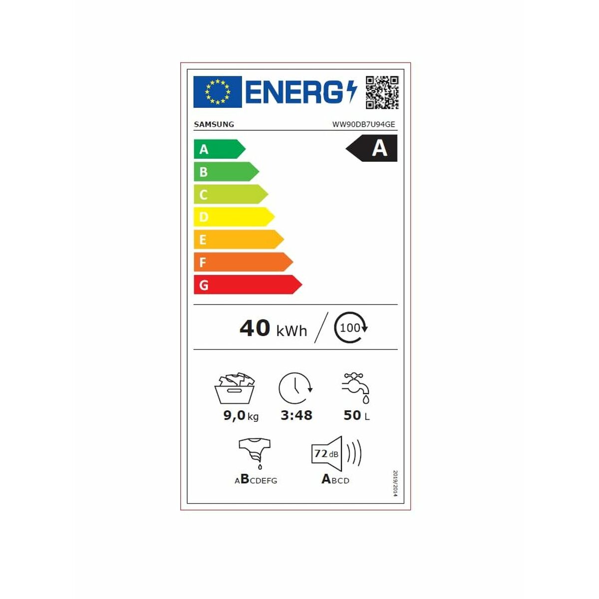 Tvättmaskin Samsung WW90DB7U94GEU3 60 cm 1400 rpm 9 kg - 6