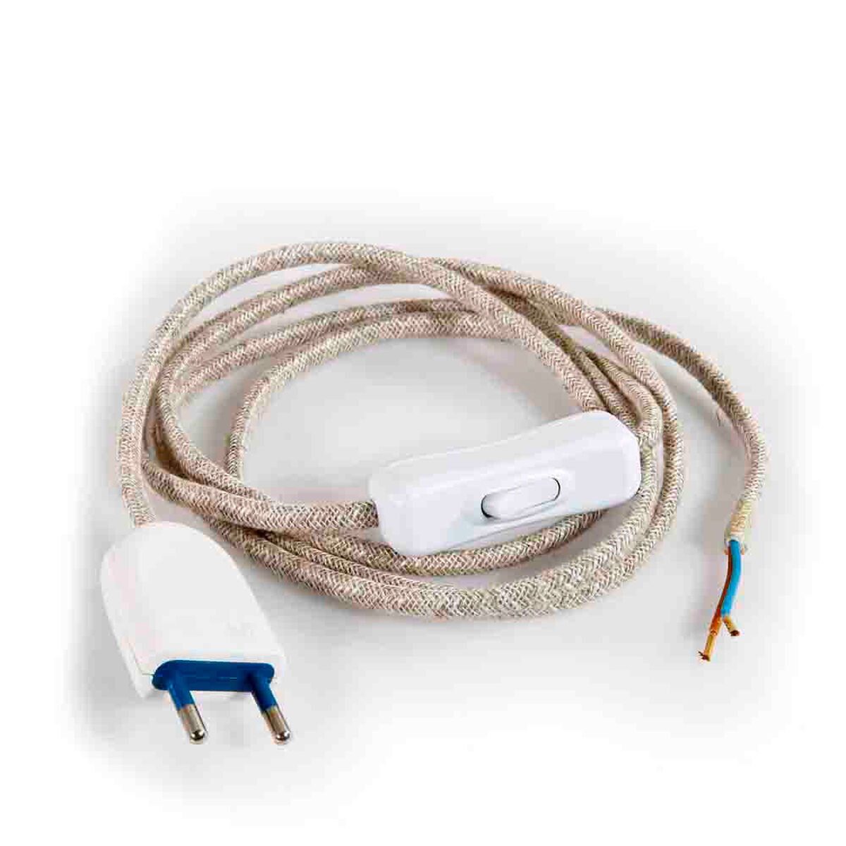 Elkabel EDM 2 m 2 x 0,75 mm Ljusbrytare Skosnöre - 3