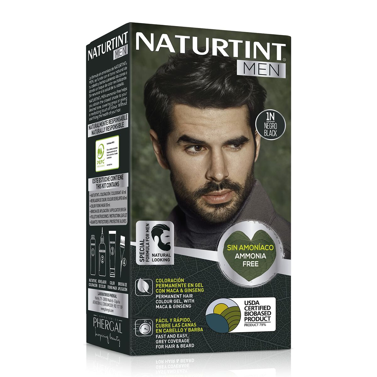 Permanent färg Naturtint NATURTINT MEN Svart - 2