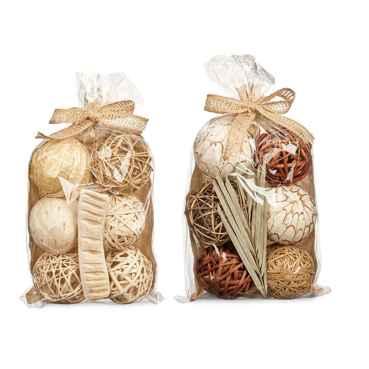 Dekorativa bollar Gift Decor Vit Brun 22 x 40 x 9 cm (12 antal) - 4