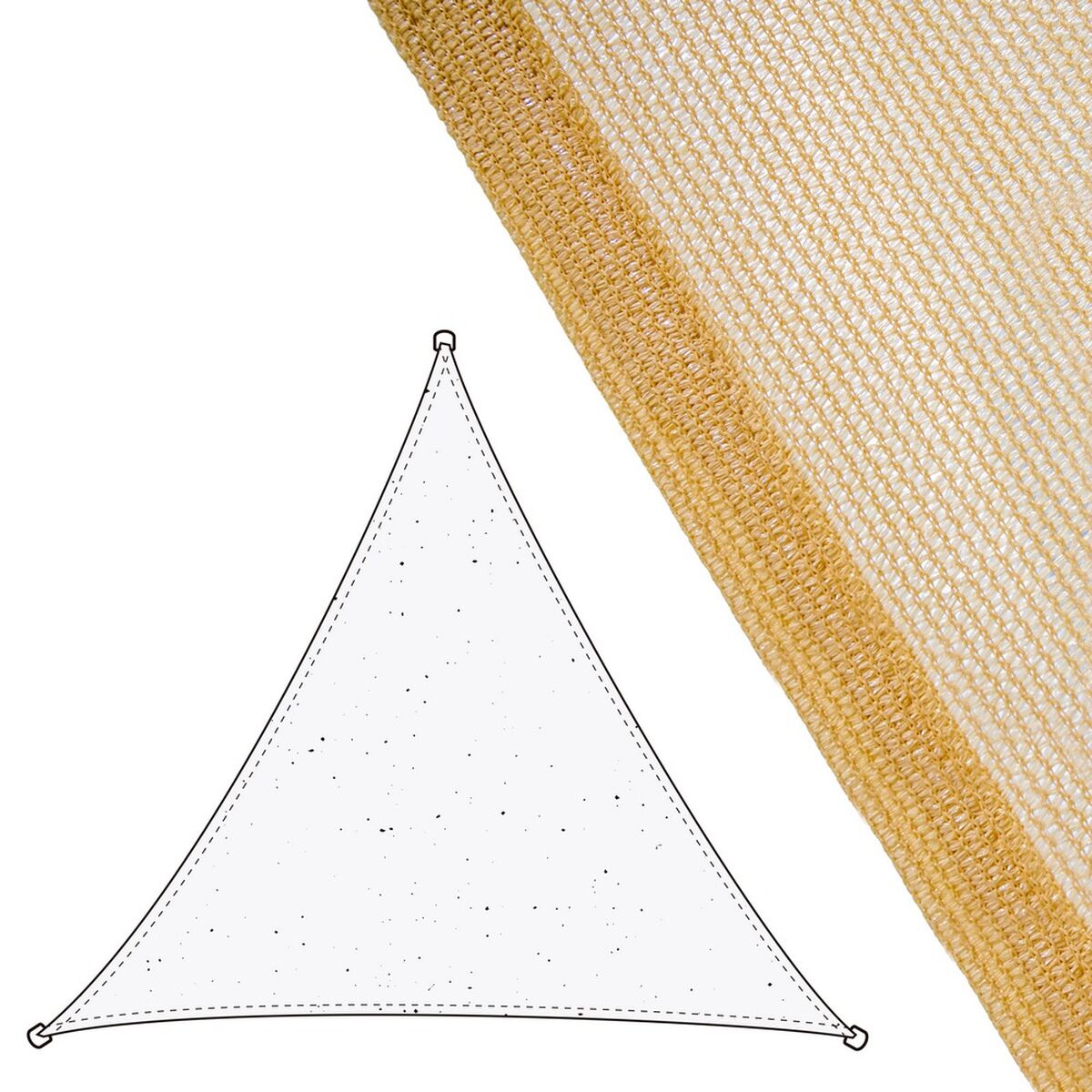 Skugga segel Vela sombreo Beige 3,5 x 3,5 m 350 x 350 x 0,5 cm Markis