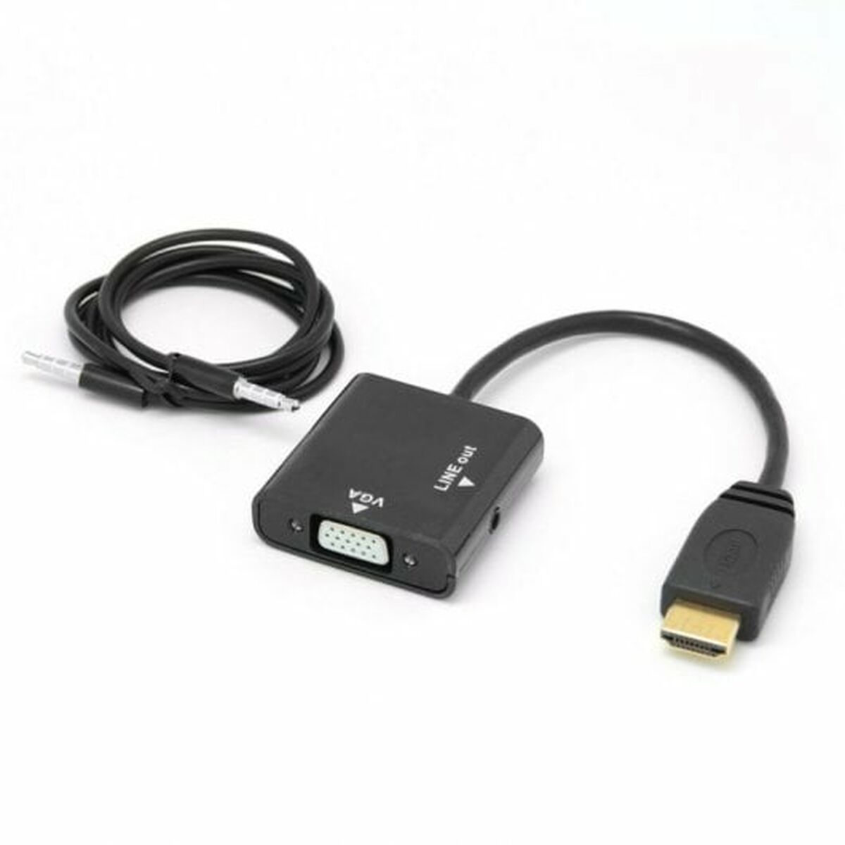 Eladapter PcCom Essential HDMI VGA Jack 3.5 mm - 3