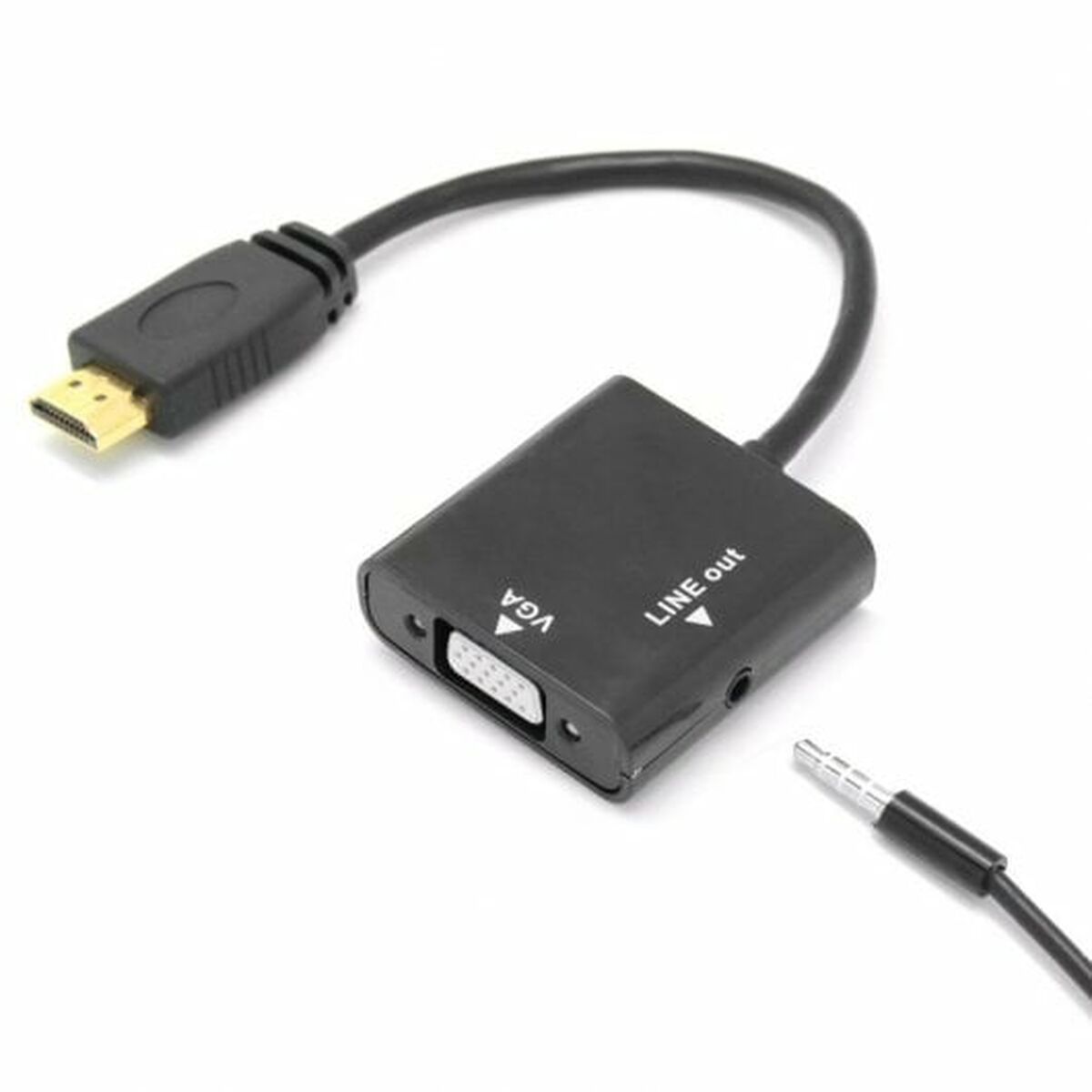 Eladapter PcCom Essential HDMI VGA Jack 3.5 mm - 2