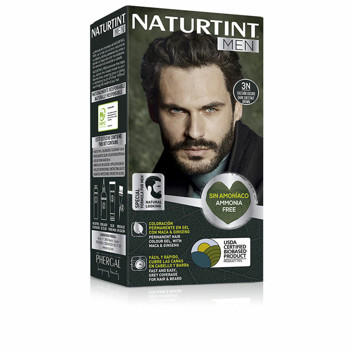 Permanent färg Naturtint NATURTINT MEN 3 - Mörkbrunt