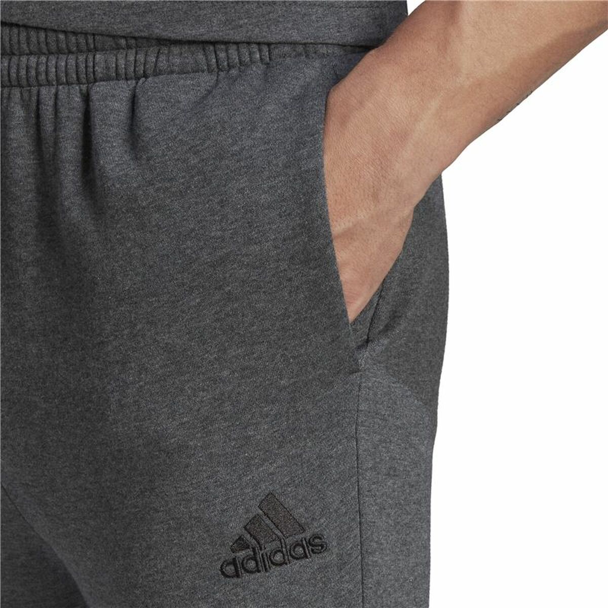 Långa träningsbyxor Adidas Essentials Regular Tapered Mörkgrå - 2