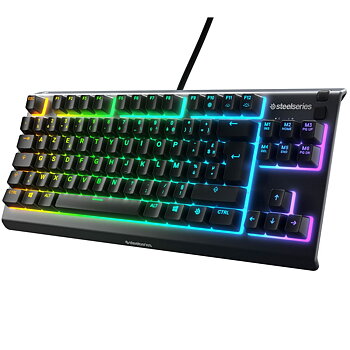 Tangentbord SteelSeries Apex 3 Gaming Svart Med kabel Franska AZERTY AZERTY