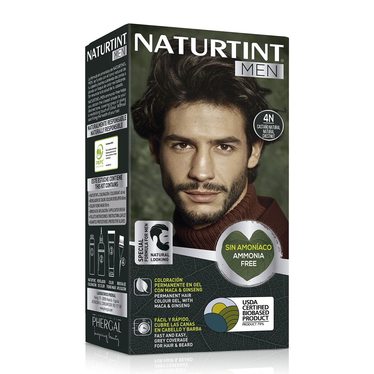 Permanent färg Naturtint NATURTINT MEN Nº 4n-Castano Natural - 2