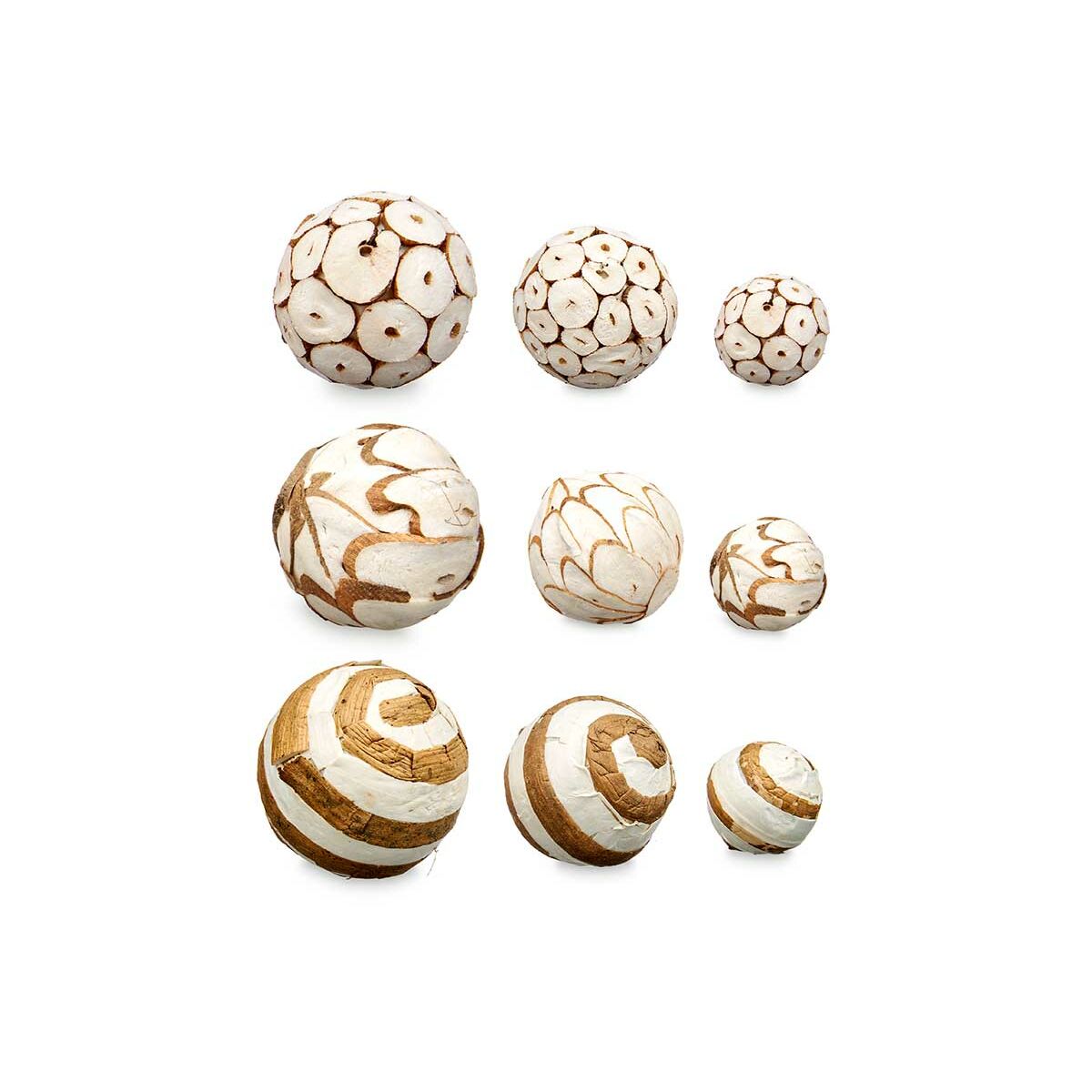 Dekorativa bollar Gift Decor Vit Brun 14 x 31 x 10 cm (12 antal) - 3