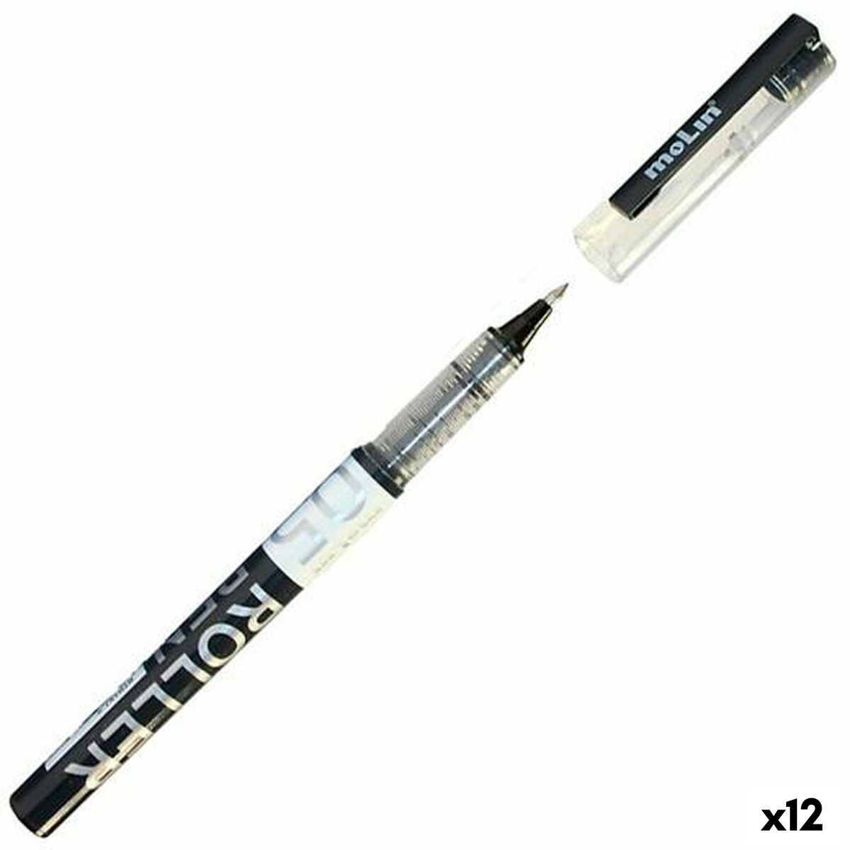 Penna för flytande bläck Molin Roller Svart 0,5 mm (12 antal)