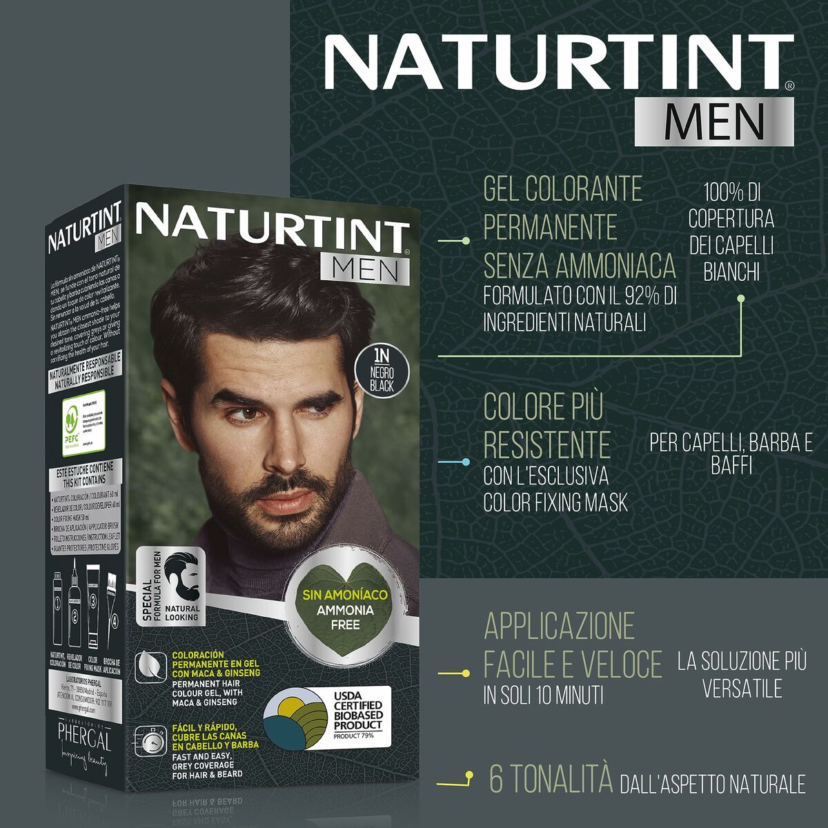 Permanent färg Naturtint NATURTINT MEN 5 - Ljusbrun - 3